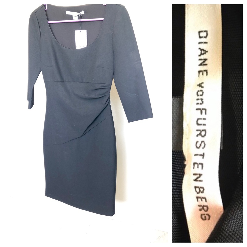 NWT Diane von Furstenberg "Lillian" Black Dress